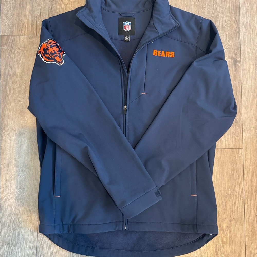 NFL Chicago Bears Blue Windbreaker Sporty Lightweight Jacket